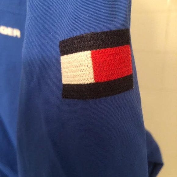 MENS TOMMY HILFIGER BLUE WINDBREAKER SAILING ZIP UP JACKET - Picture 6 of 8
